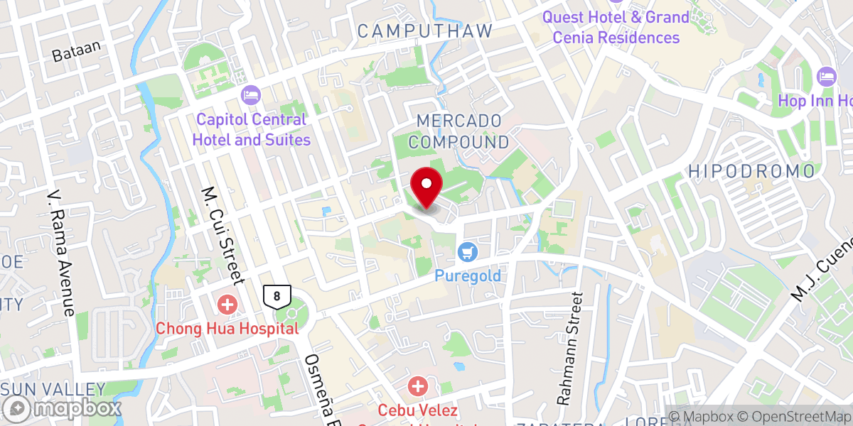 Map showing location of Mother of Perpetual Help Parish (Cebu Archdiocese)
