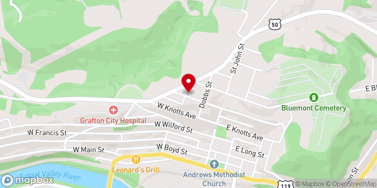 Map showing location of First Grace Brethren Church