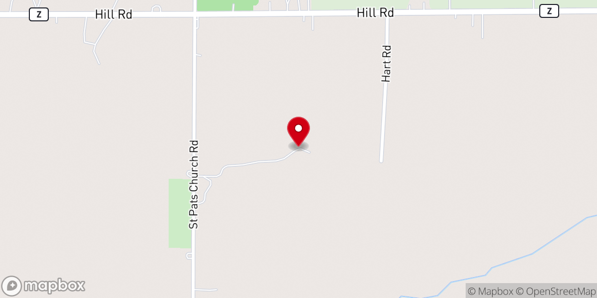 Map showing location of Saint Patricks Church