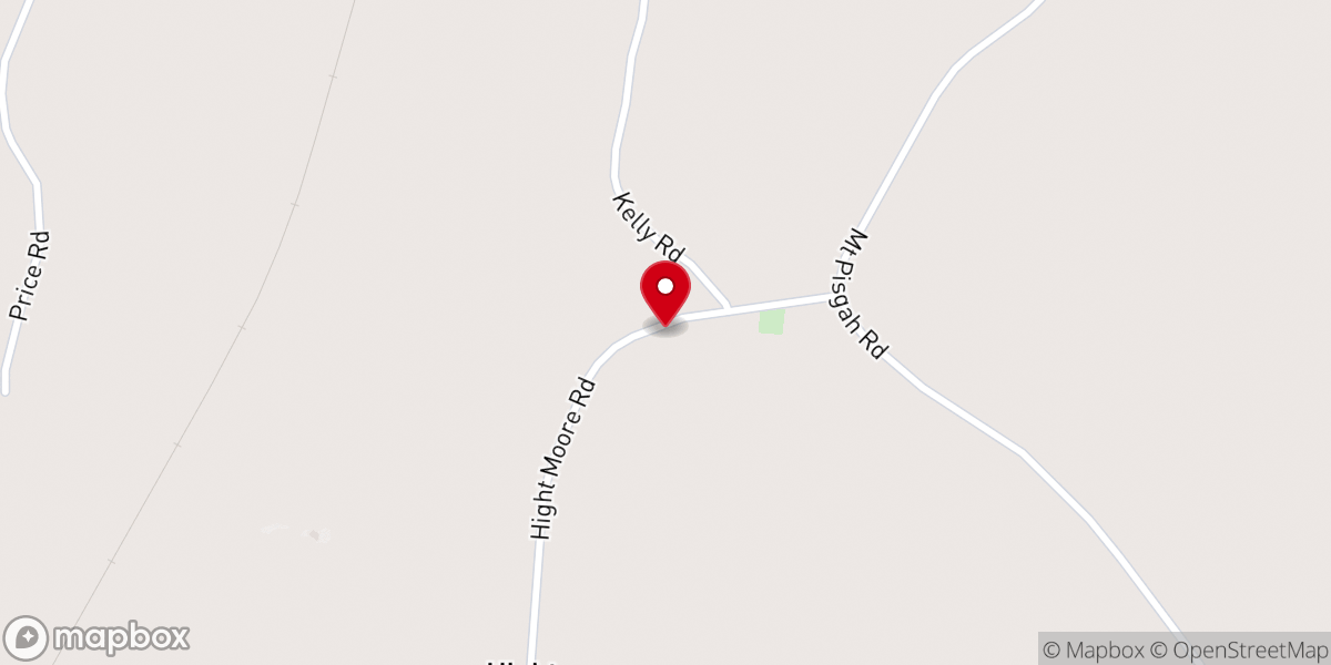 Map showing location of Hight Church