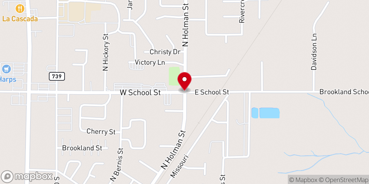 Map showing location of Brookland