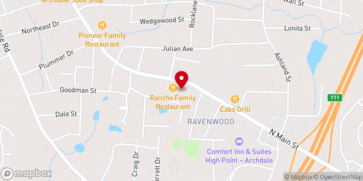 Map showing location of New Hope Community Fellowship