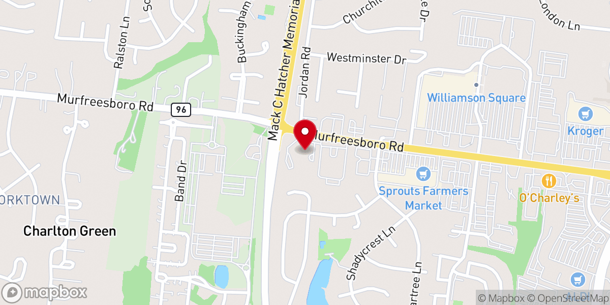 Map showing location of St. Andrew Lutheran Church