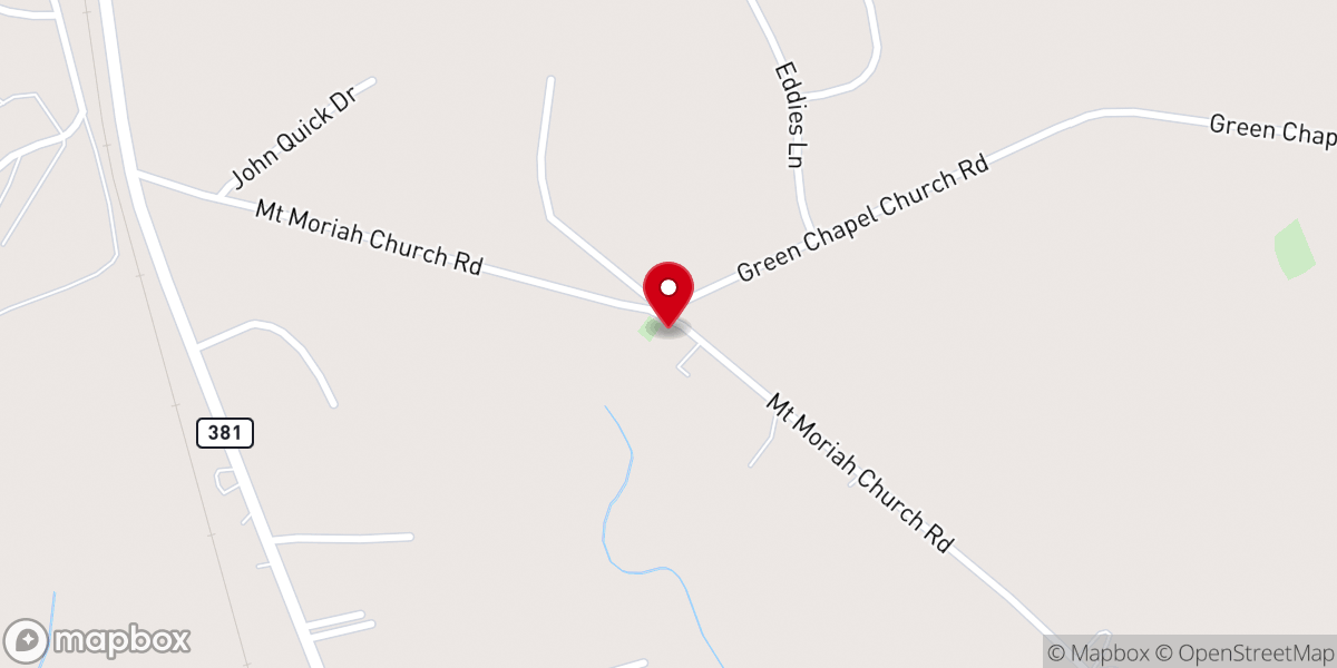 Map showing location of Mt Moriah Harvest Army Church