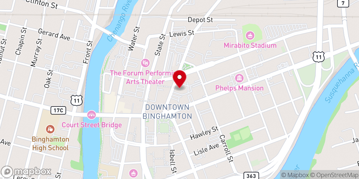 Map showing location of West Presbyterian Church