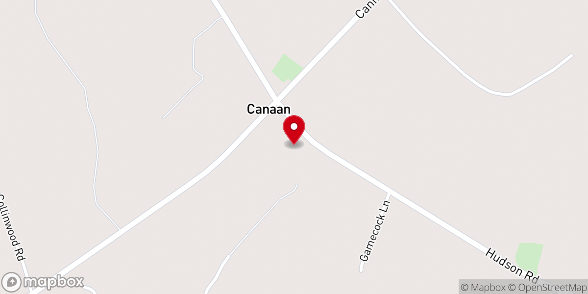 Map showing location of Cana of Galilee Church