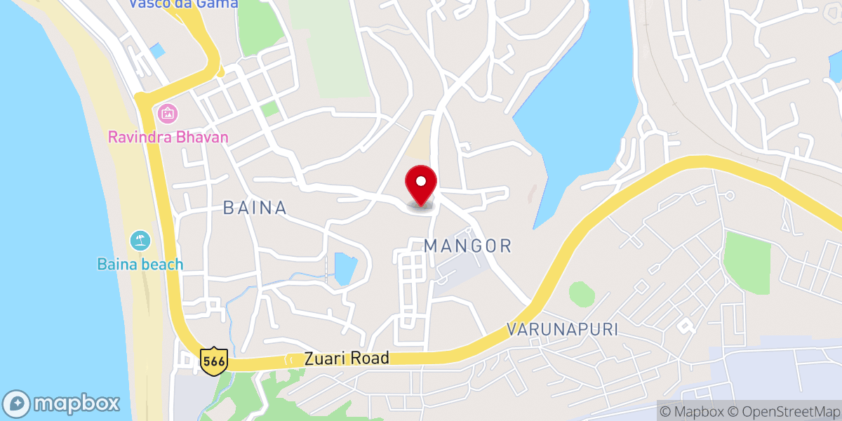Map showing location of SDA Tamil Church Goa