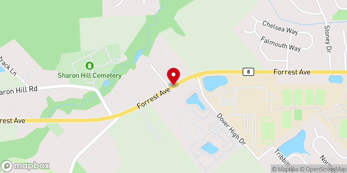 Map showing location of Destiny Christian Church