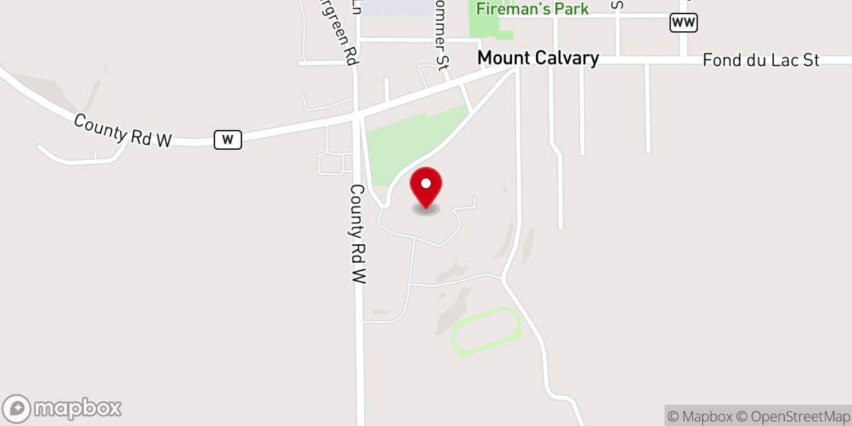 Map showing location of St. Lawrence Seminary High School