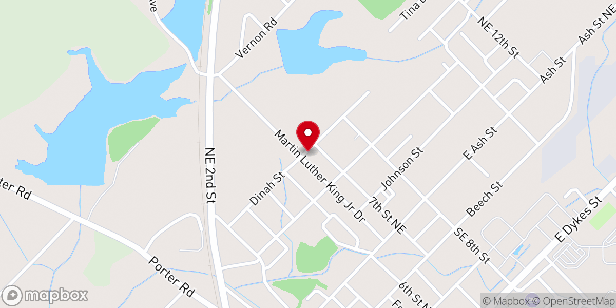 Map showing location of Marthann 1st Missionary Baptist Church