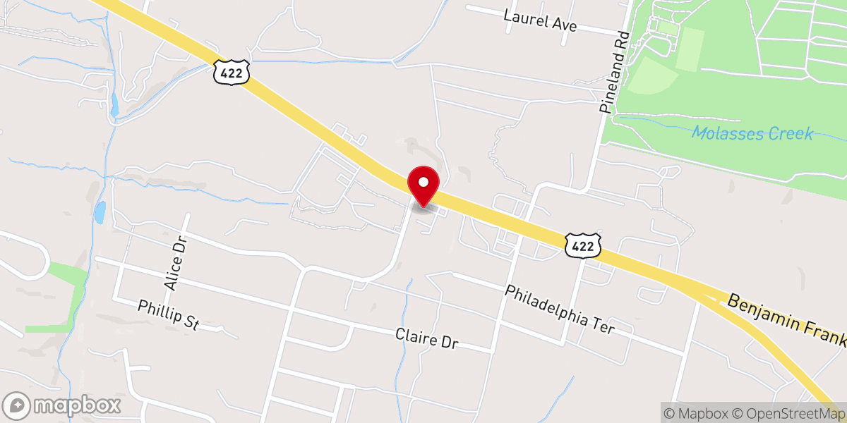 Map showing location of Faith Chapel Christian Assmbly
