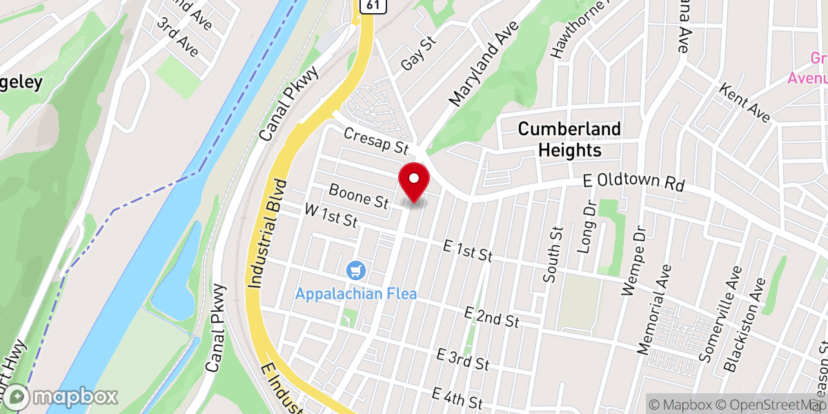 Map showing location of Chapel Hill Temple Church