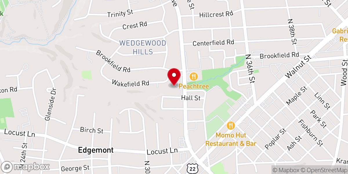 Map showing location of Greater Zion Missionary Baptist Church