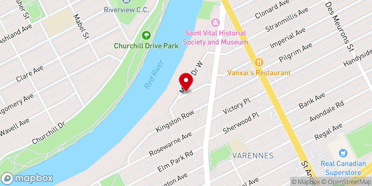 Map showing location of Saint Mark's Anglican Church
