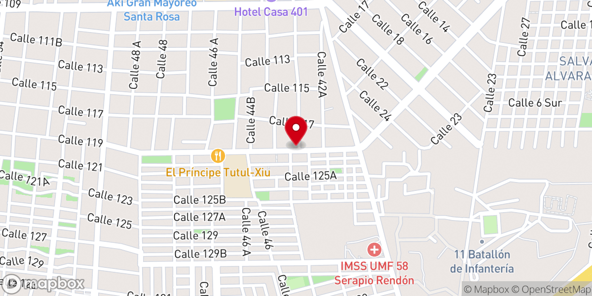 Map showing location of Iglesia Bautista Jesucristo es el camino