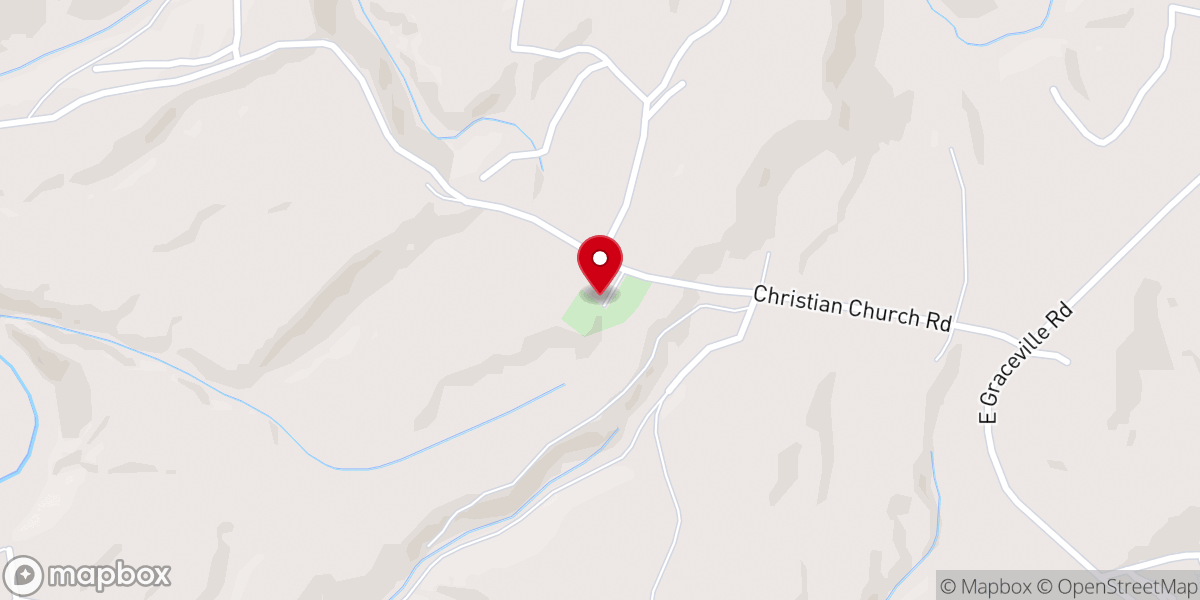 Map showing location of Rays Cove Christian Church