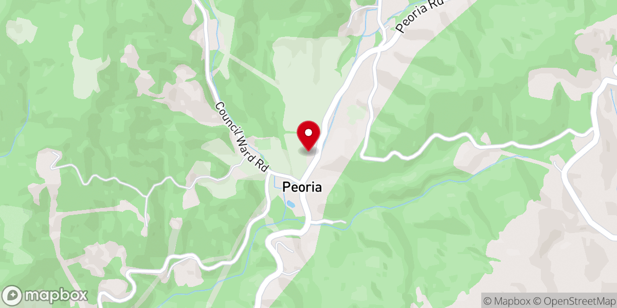 Map showing location of Green Valley Baptist Church