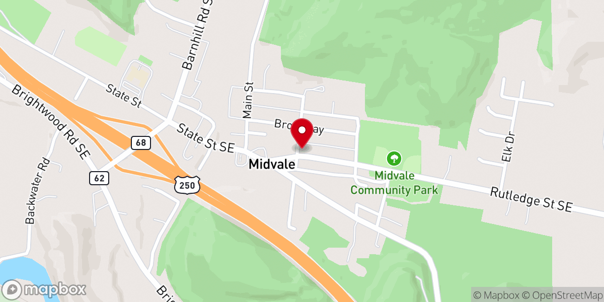 Map showing location of Midvale Church of God