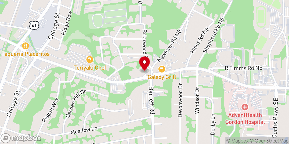 Map showing location of Cup Of life Worship Center