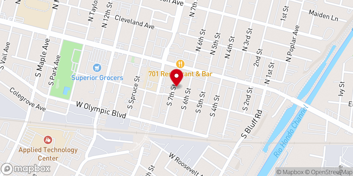 Map showing location of The WORD Church LA