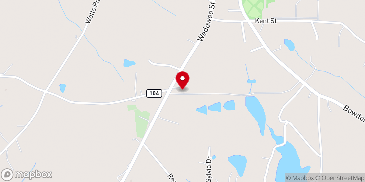 Map showing location of Flint Ridge Missionary Baptist Church