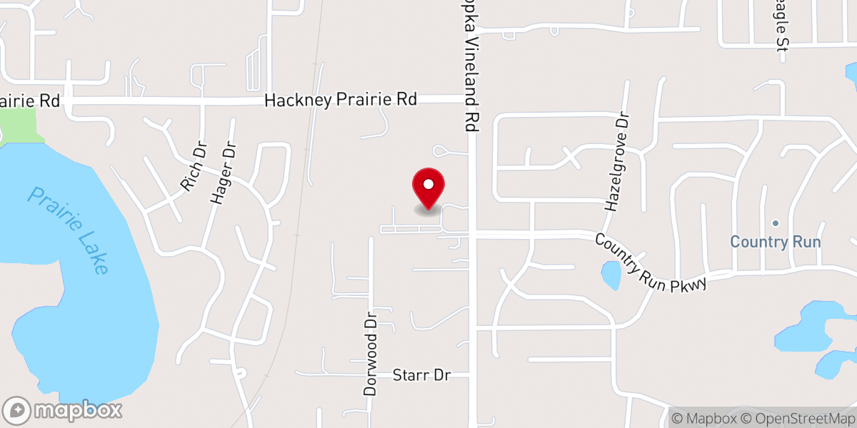 Map showing location of Westwood Church