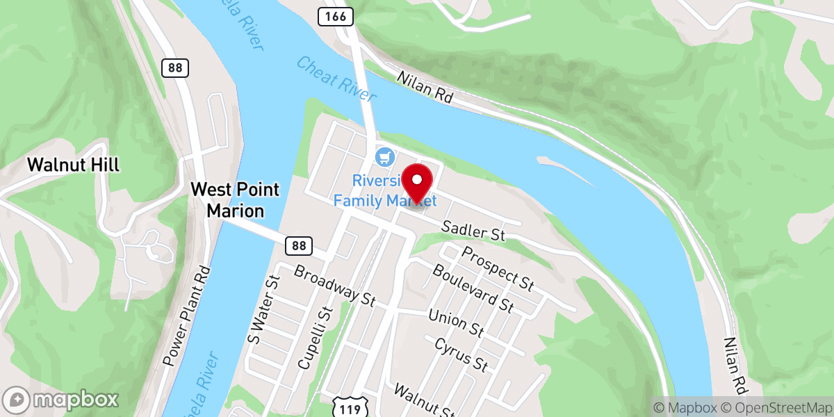 Map showing location of St Hubert Catholic Church