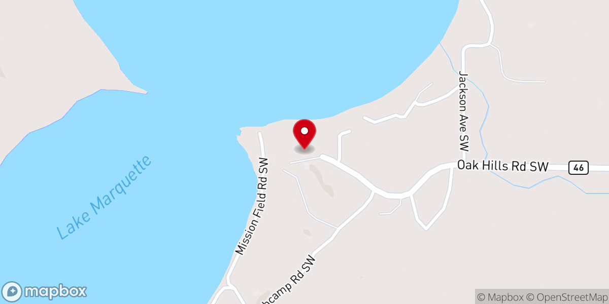 Map showing location of Oak Hills Christian College