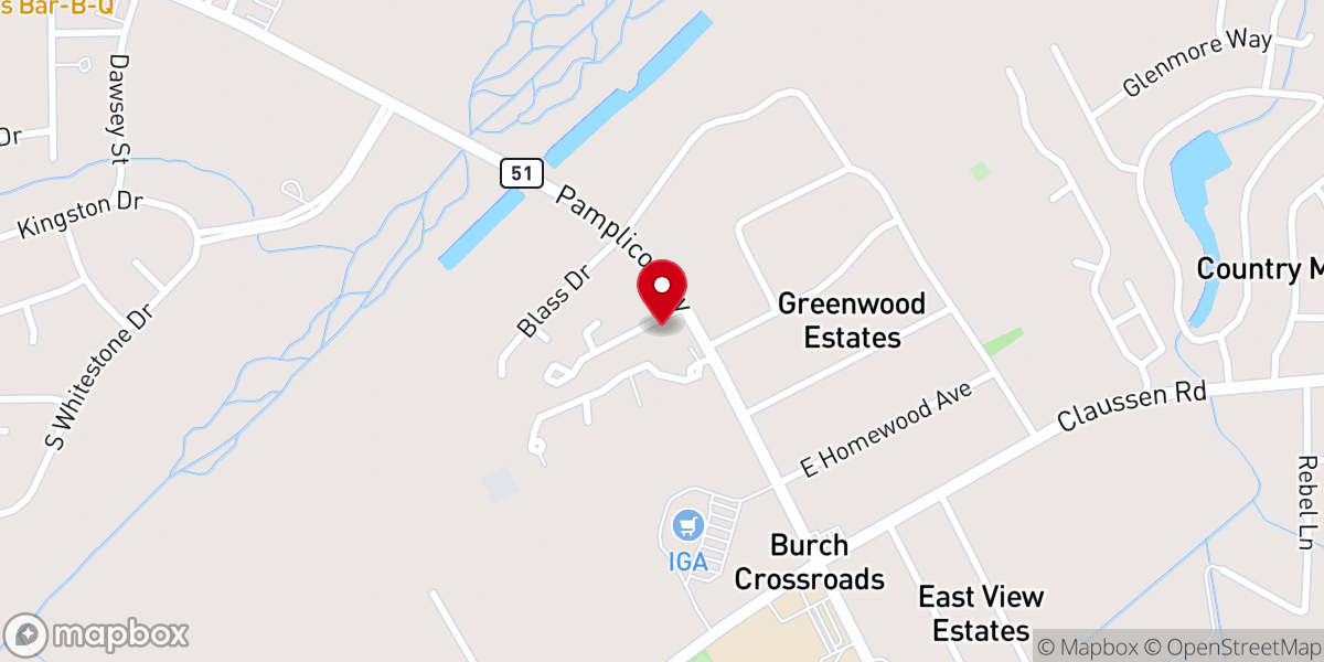Map showing location of New Covenant Church