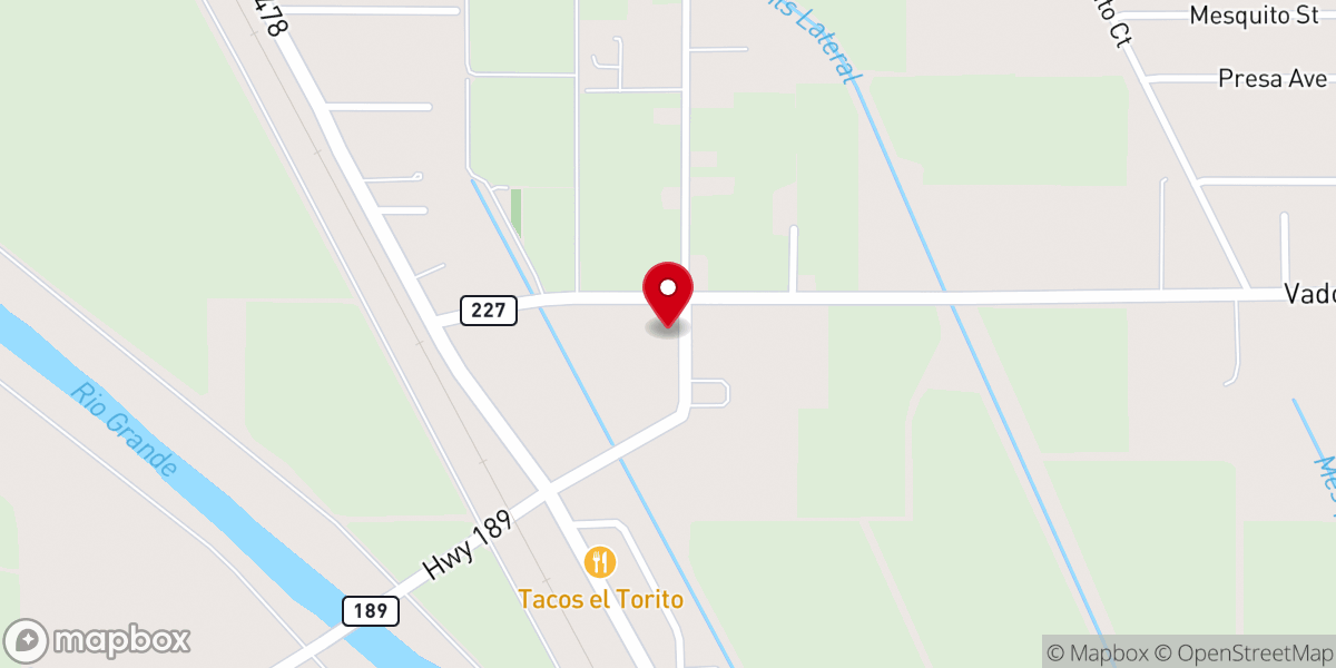 Map showing location of Valley Grove Baptist Church