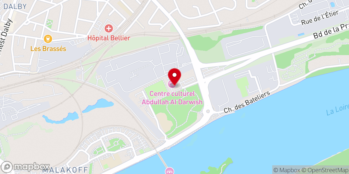 Map showing location of Grande Mosquée de Nantes