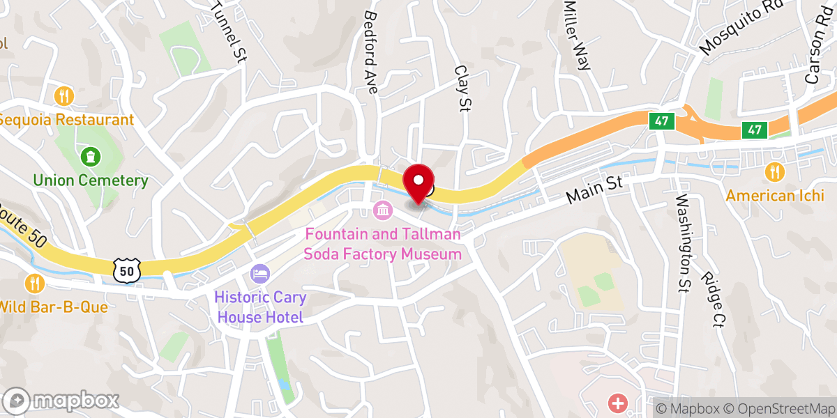 Map showing location of Mountainside Center for Spiritual Living