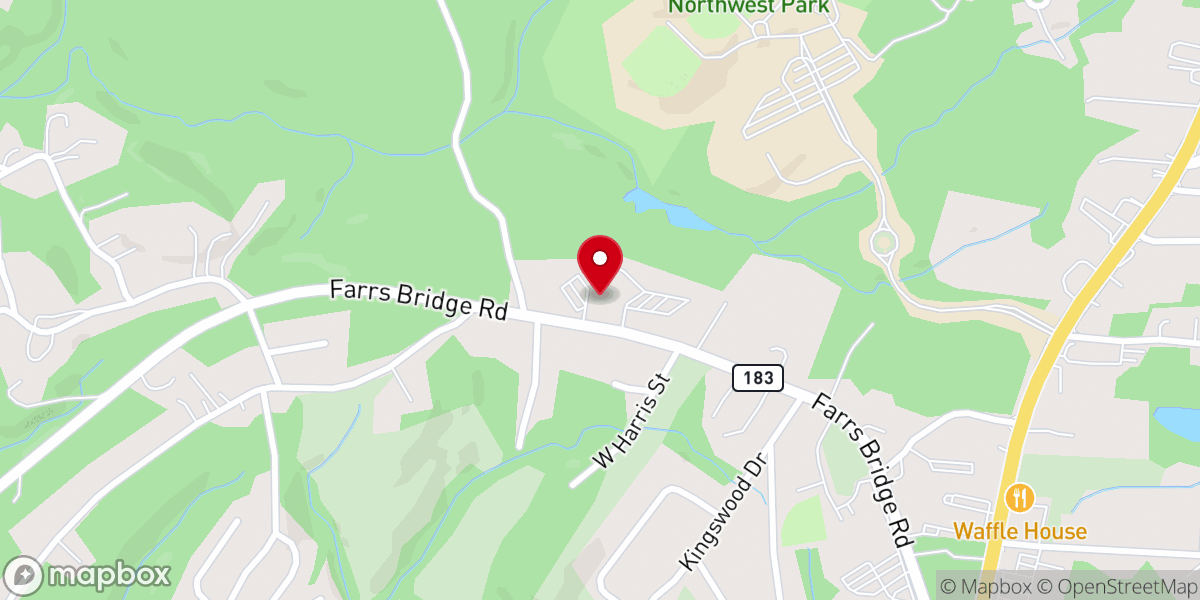 Map showing location of Abundant Life Church