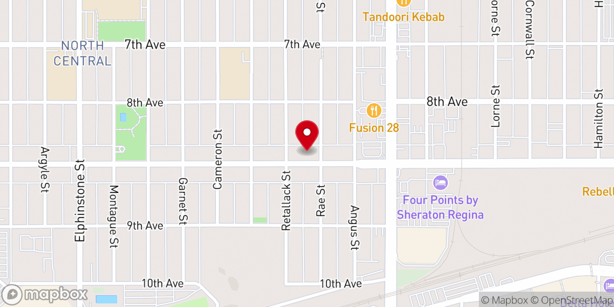 Map showing location of Mountain of Fire and Miracles Ministries - MFM Regina SK