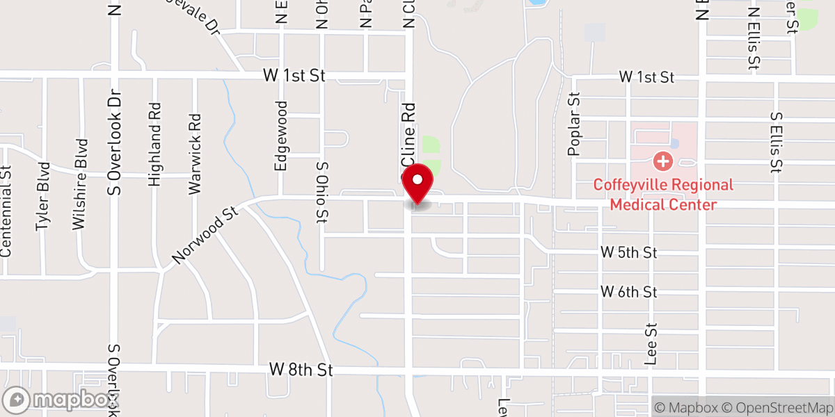 Map showing location of Green Acres Garden Center & Florist