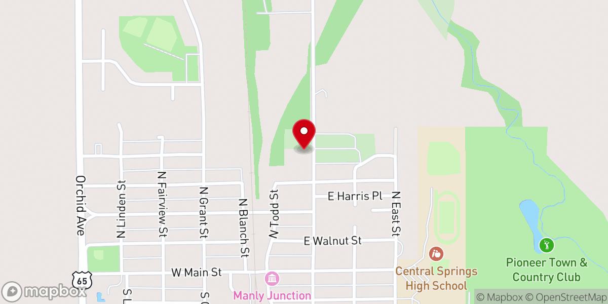 Map showing location of Sacred Heart Catholic Church
