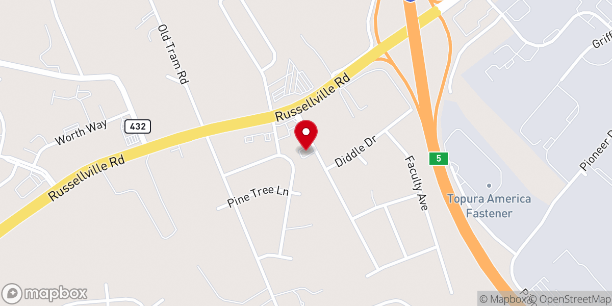 Map showing location of Parkway Church of Christ