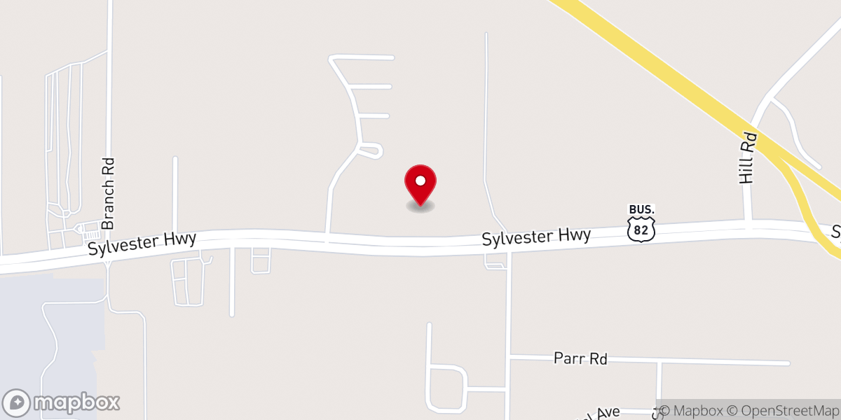 Map showing location of Albany Baptist Church