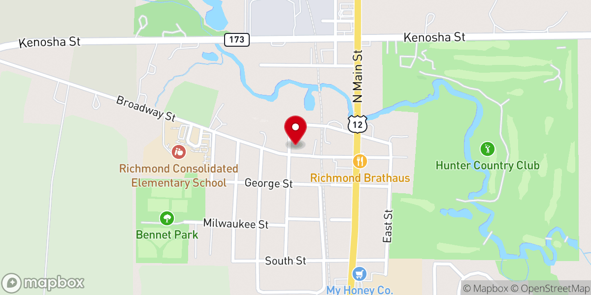 Map showing location of Community Church of Richmond