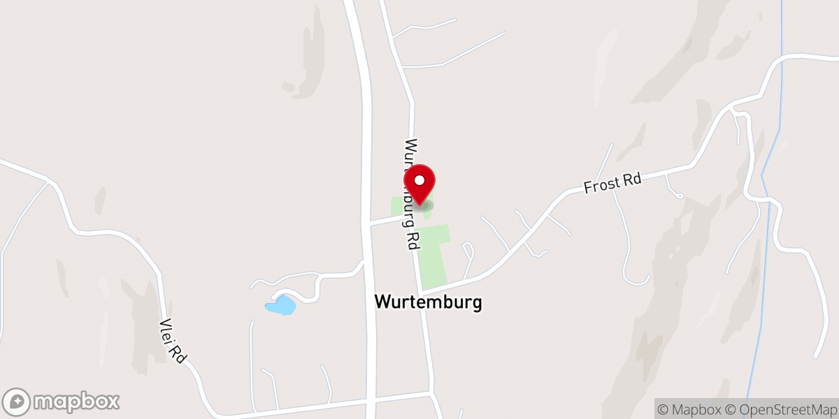 Map showing location of St Paul's Lutheran Church-Wurtemburg