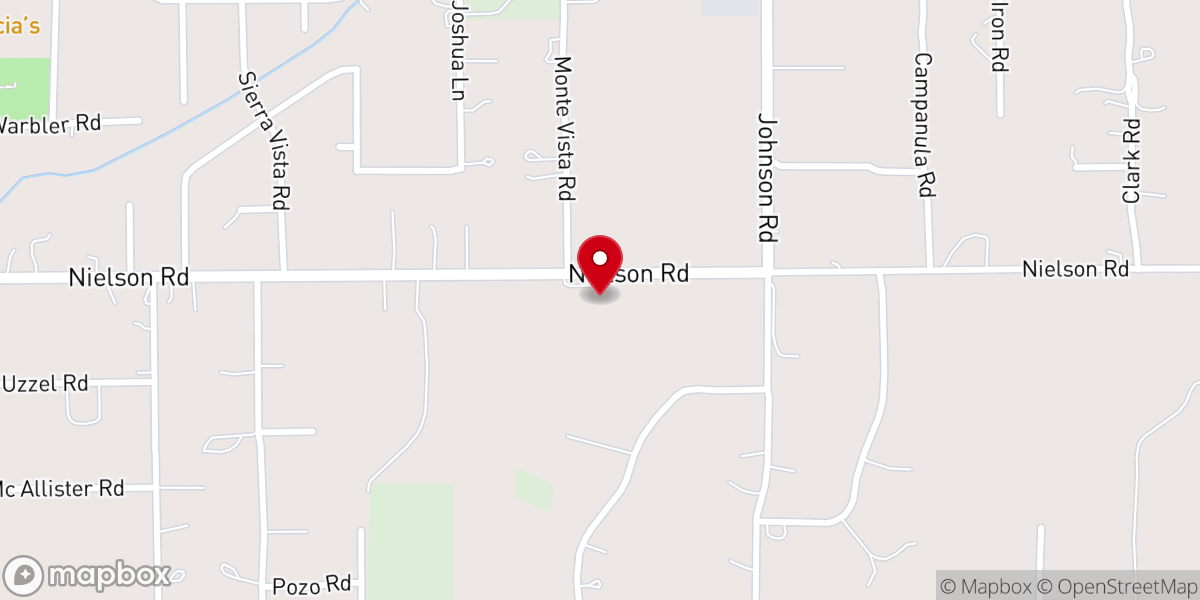 Map showing location of Calvary Chapel of Phelan