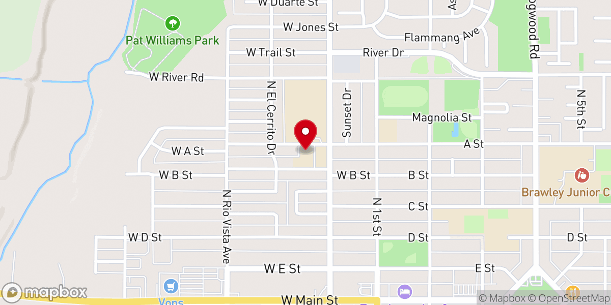 Map showing location of Western Avenue Baptist Church
