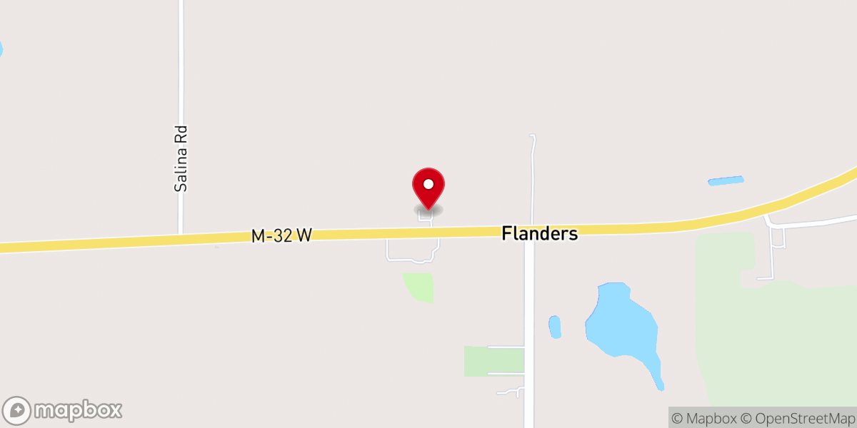 Map showing location of Greely Baptist Church