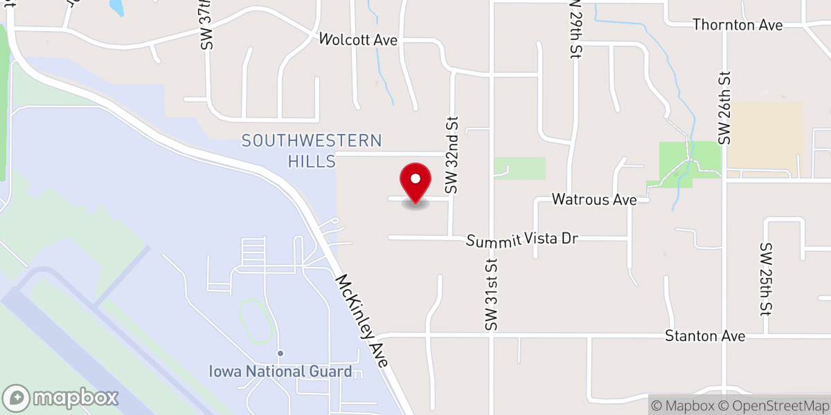 Map showing location of The Iowa United Methodist Foundation