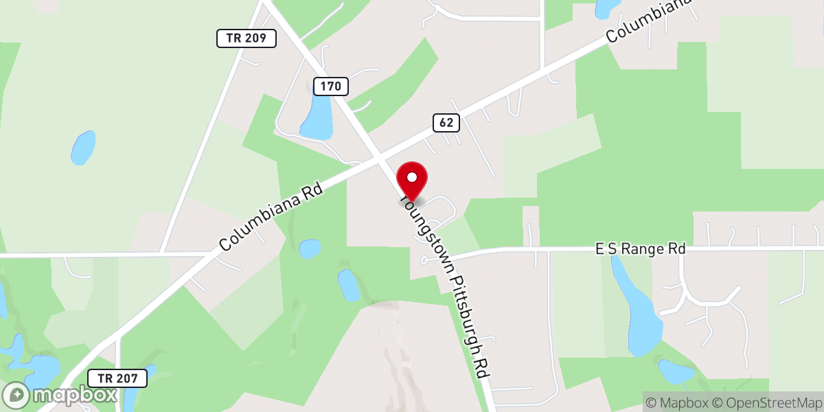 Map showing location of Old Springfield Church