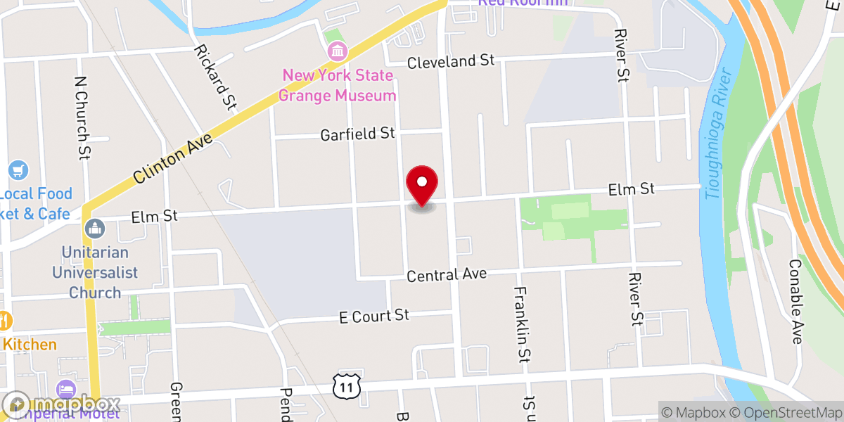 Map showing location of Abundant Life United Pentecostal Church