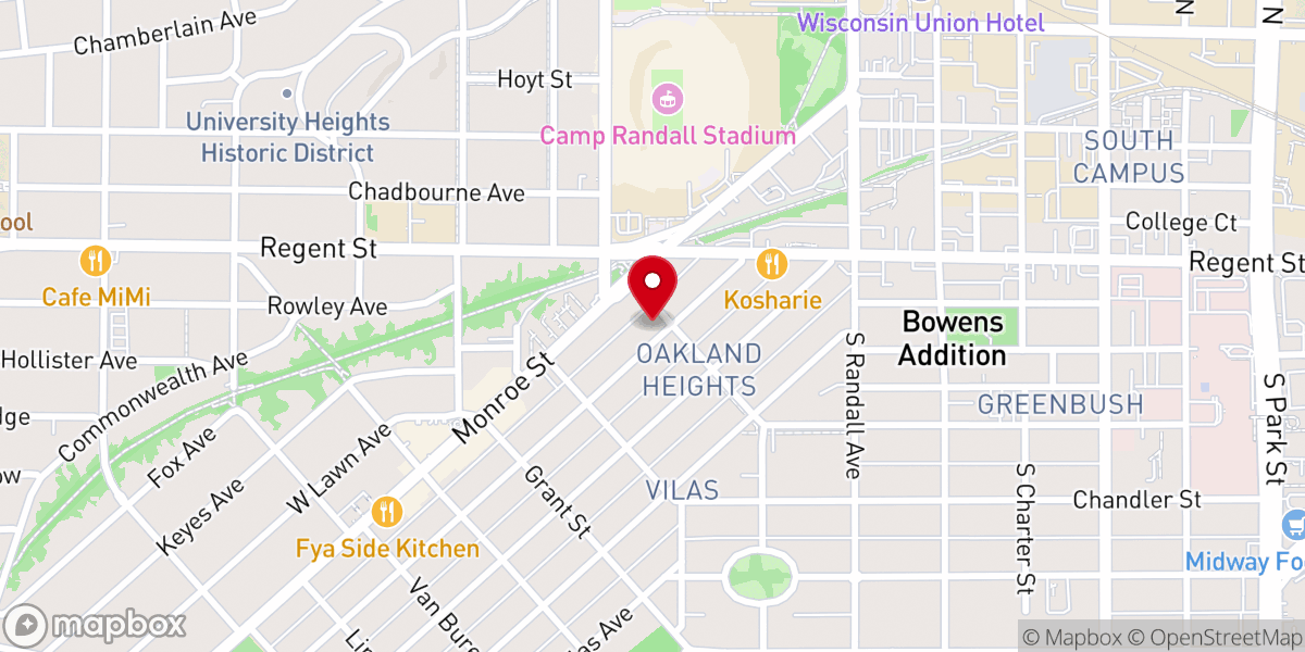 Map showing location of Campus Community Church