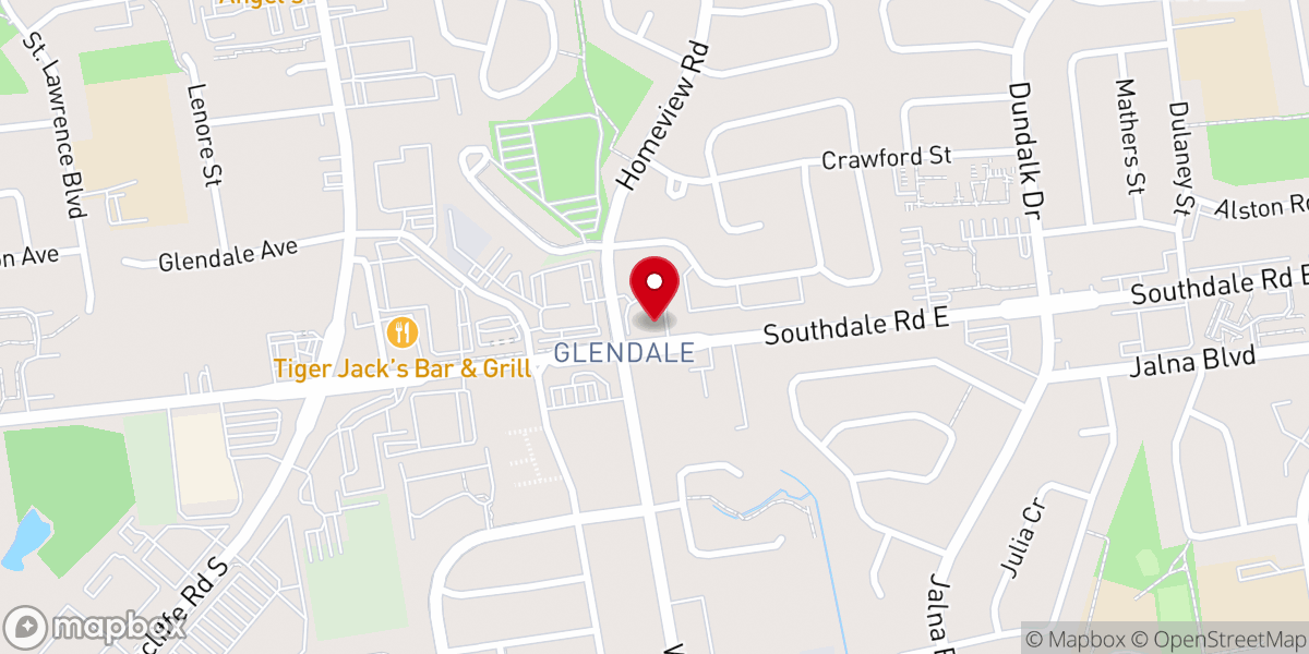 Map showing location of Faith Lutheran Church