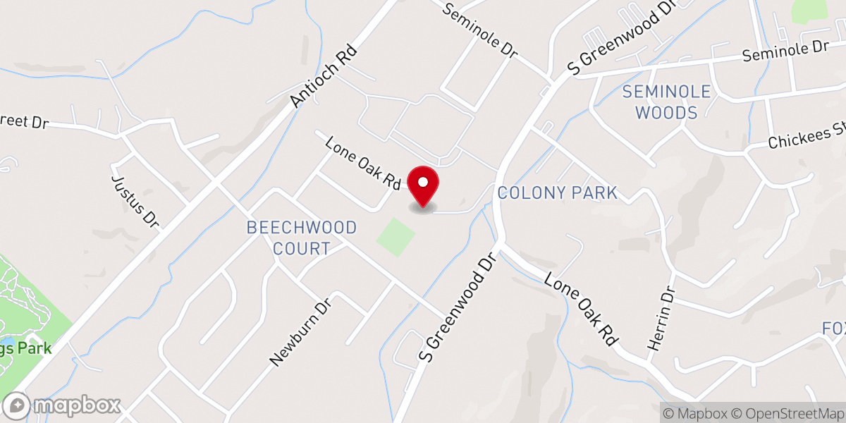 Map showing location of Walnut Christian Church