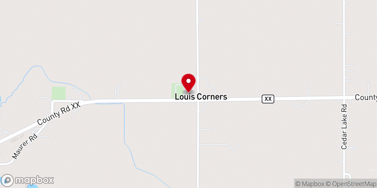 Map showing location of Zion Evangelical Lutheran Church